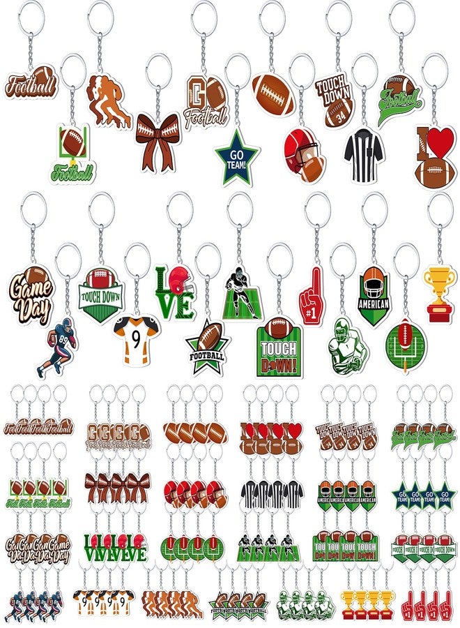 تونديامو مجموعة تونديمو من 100 قطعة من سلاسل مفاتيح كرة القدم، سلاسل مفاتيح أكريليك على شكل كرة رياضية، هدايا مرحة لحفلات أعياد الميلاد، هدايا لفرق كرة القدم، جوائز كرنفالات المدارس، حشوات لأكياس الهدايا، 25 تصميمًا - Image 1