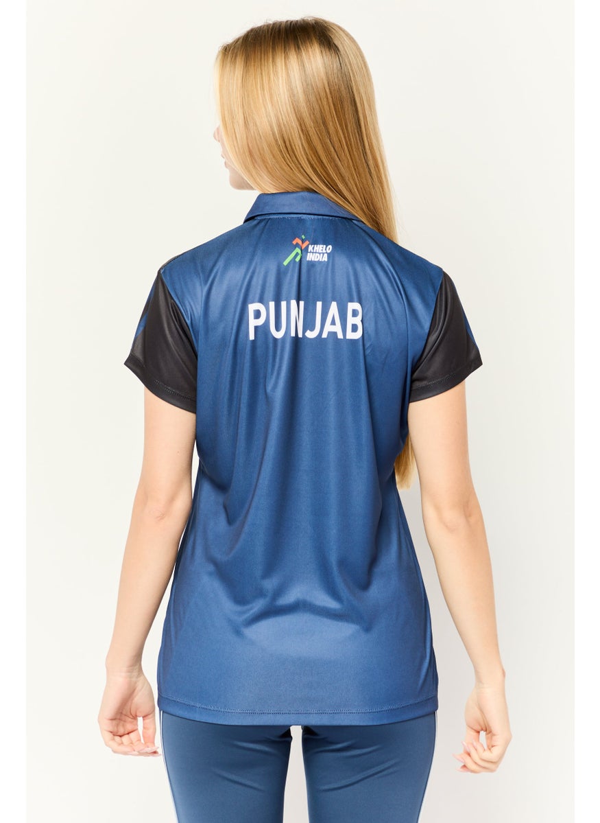 Adidas Women Sportswear Fit Short Sleeves Training Polo Shirt, Light Blue  - Image 4