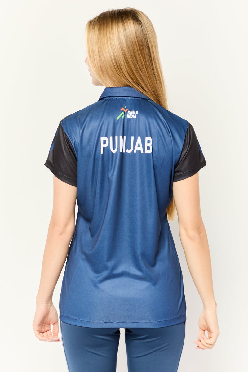 Adidas Women Sportswear Fit Short Sleeves Training Polo Shirt, Light Blue  - Image 4