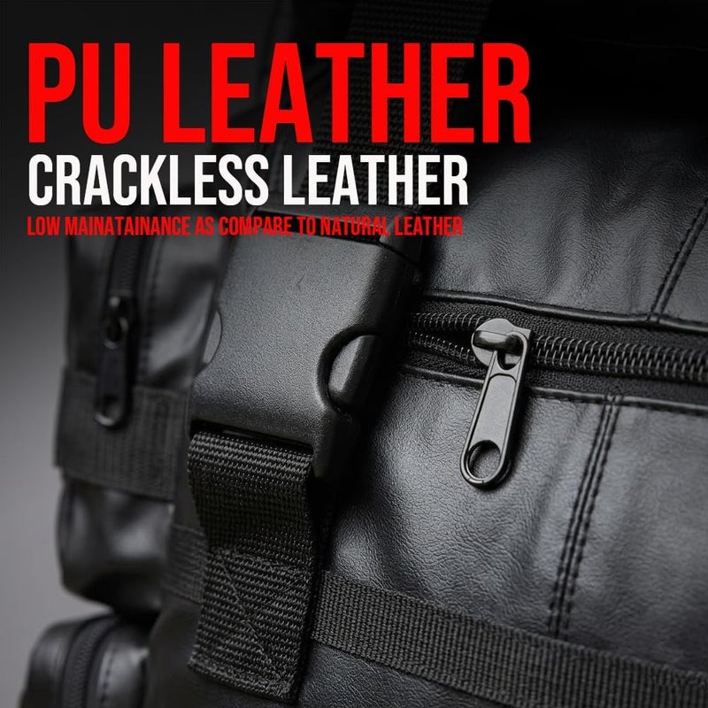 Jackets 4 Bikes Motorcycle Cruiser PU Leather Waterproof Sissy T Bar Travel Luggage Set All Season - Image 5