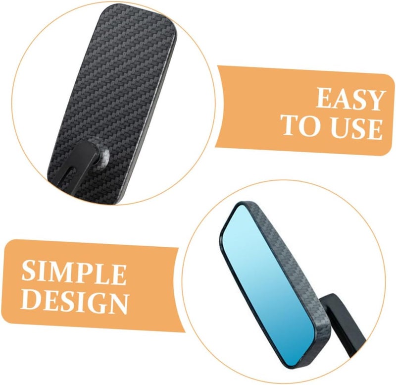 Motorcycle Rearview Mirror Side Mirror Set Anti-glare Square for Electric Scooters and Motorbikes with Textured Pattern - Image 3