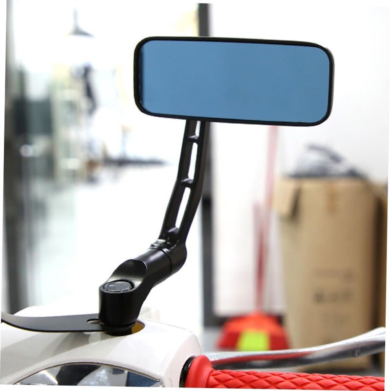 Motorcycle Rearview Mirror Side Mirror Set Anti-glare Square for Electric Scooters and Motorbikes with Textured Pattern - Image 5