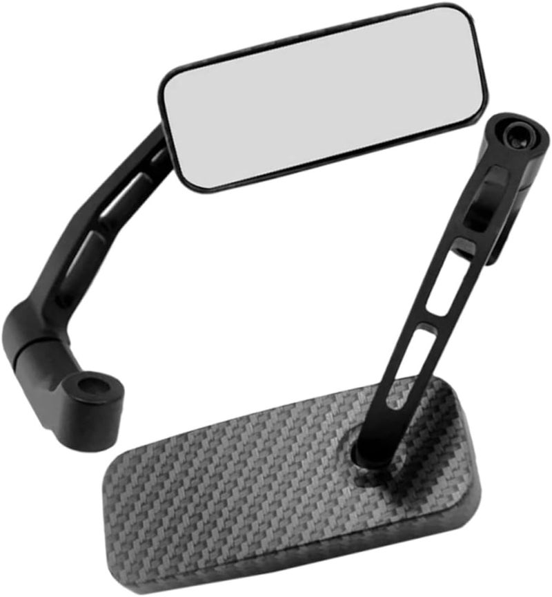Motorcycle Rearview Mirror Side Mirror Set Anti-glare Square for Electric Scooters and Motorbikes with Textured Pattern - Image 1
