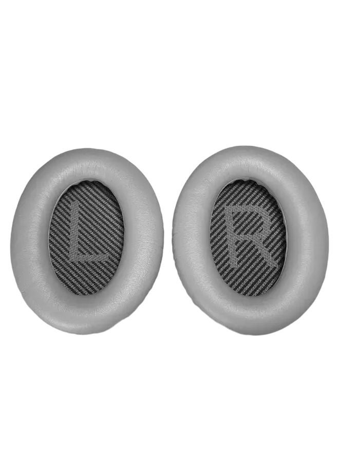 Silvery Protein Skin Replacement Earpads For Bose QuietComfort 35 QC35 QC35 II Headphones - Image 1