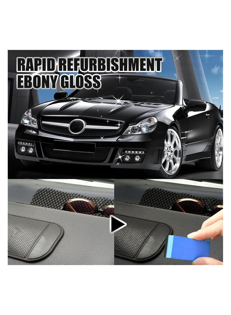 Generic Universal Plastic Restorer for Cars, Auto Cleaner & Protection Cream, High Gloss Plastic Renovation Agent, Restores Black Plastic for Exterior & Interior Trim, Bumper, Mirror (2PCS)  - Image 3