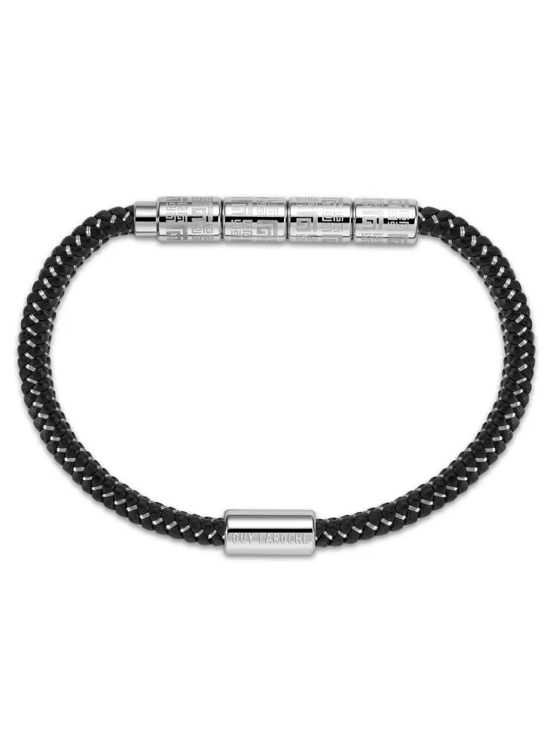 Guy Laroche Pierre Black Cord Bracelet For Men
