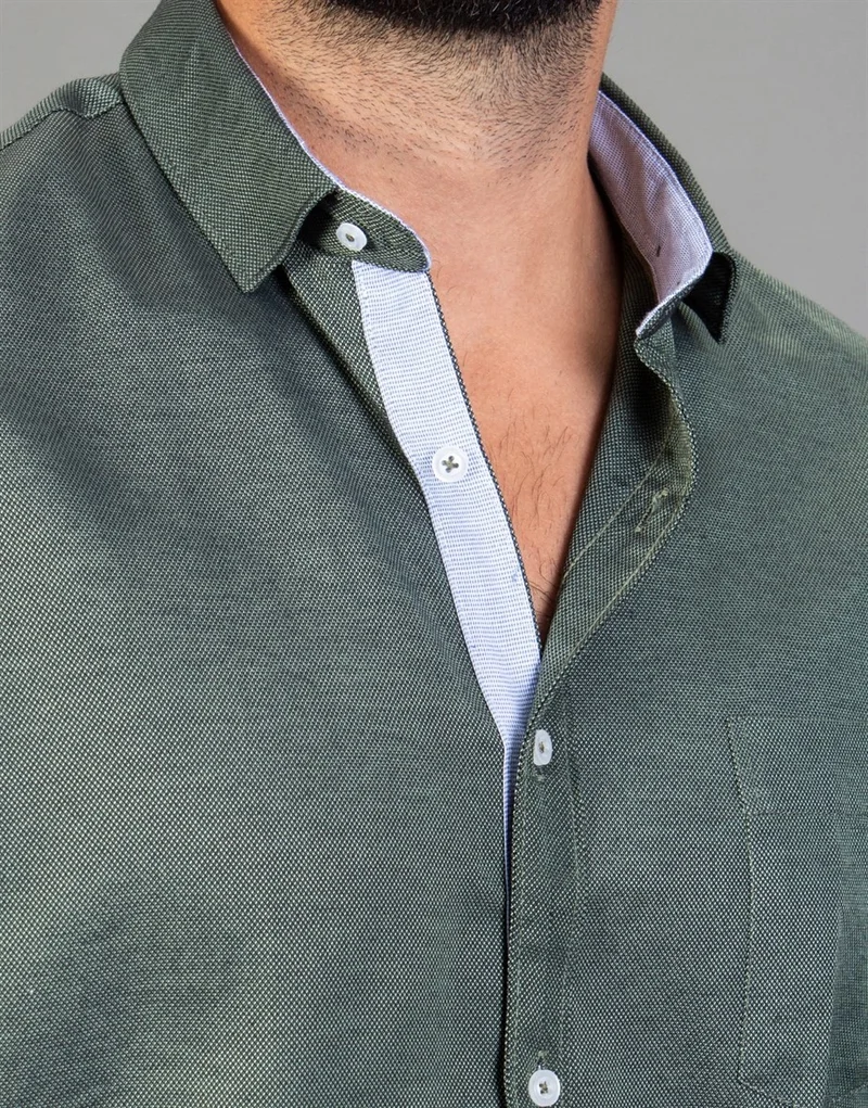 Tudors Classic Fit Dobby Green Men's Shirt