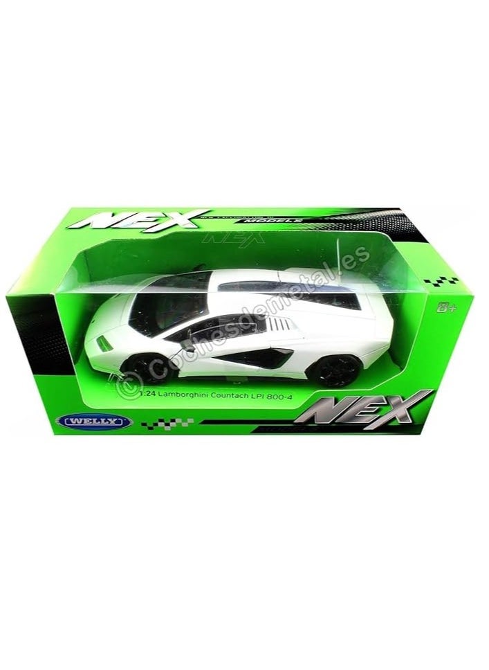 Welly Welly Nex Die-Cast Metal Model Car - 1:24 - Lamborghini Countach Lpi  - No: 800-4 24114W  - Image 4