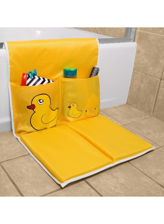Handy Laundry Baby Bath Kneeling Pad -The Bathtub Bath Mat Has Thick Pads for Comfort and Two Large Pockets for Bathing Essentials. - Image 4