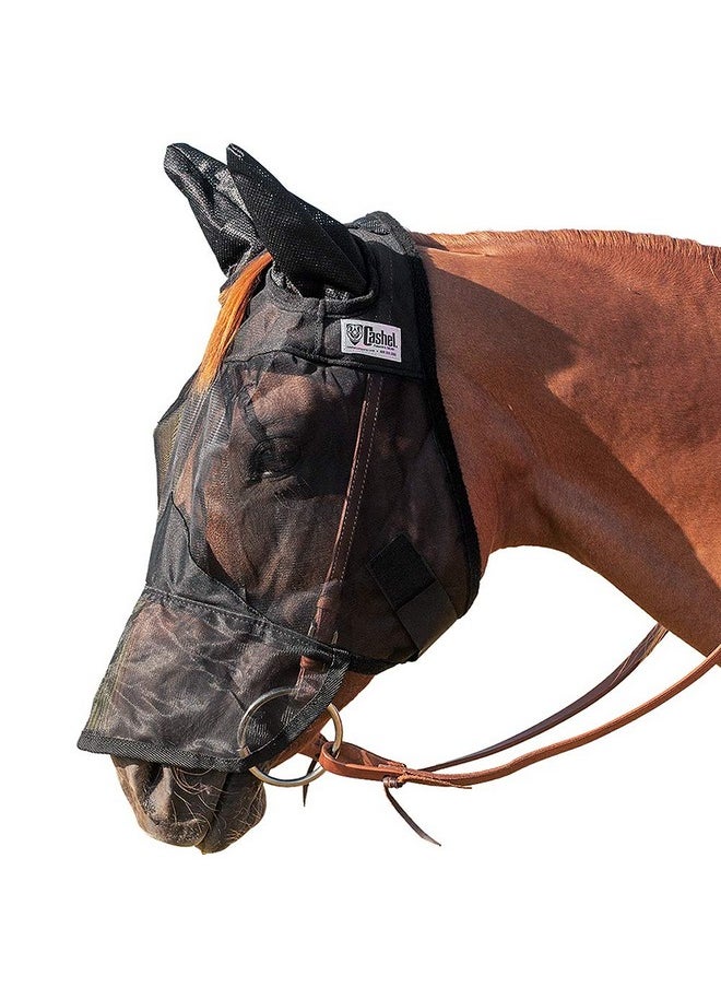 Quiet Ride Horse Fly Mask With Long Nose And Ears, Black, Horse - pzsku/Z8EAB1798034356E58627Z/45/_/1726220096/2b186d1e-b80e-4f02-8d38-7d4733439c5a