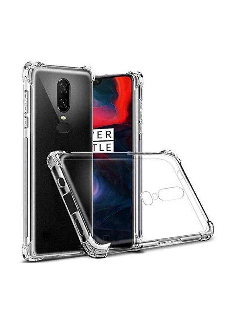 OnePlus 6T جراب كريستال شفاف من مادة TPU جل سيليكون ممتص للصدمات واقي للهاتف واقي لهاتف 1 + 6T - Image 1