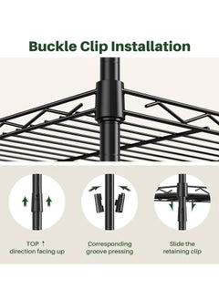BLOOMING TIME 3 Layers Without Wheels Storage Rack, Adjustable Height, Easy Installation, Strong Bearing Force, Suitable For Any Place, Black  - Image 3