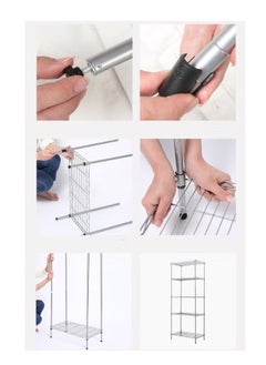 BLOOMING TIME 3 Layers Without Wheels Storage Rack, Adjustable Height, Easy Installation, Strong Bearing Force, Suitable For Any Place, Black  - Image 4