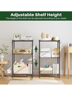 BLOOMING TIME 3 Layers Without Wheels Storage Rack, Adjustable Height, Easy Installation, Strong Bearing Force, Suitable For Any Place, Black  - Image 5