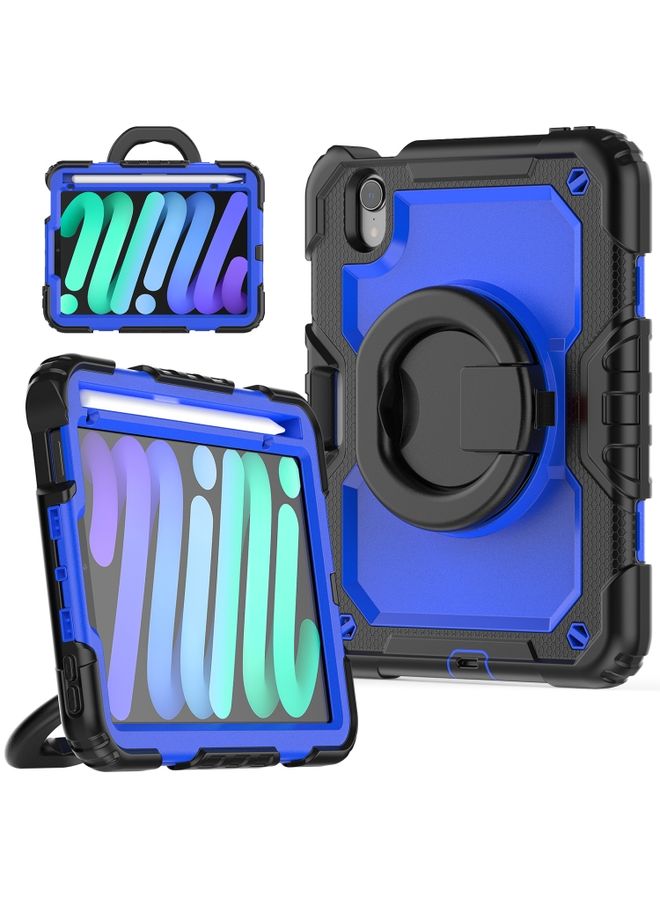 HuHa Case Cover For iPad mini 6 Bracelet Holder Silicone + PC Tablet Case Dark Blue 