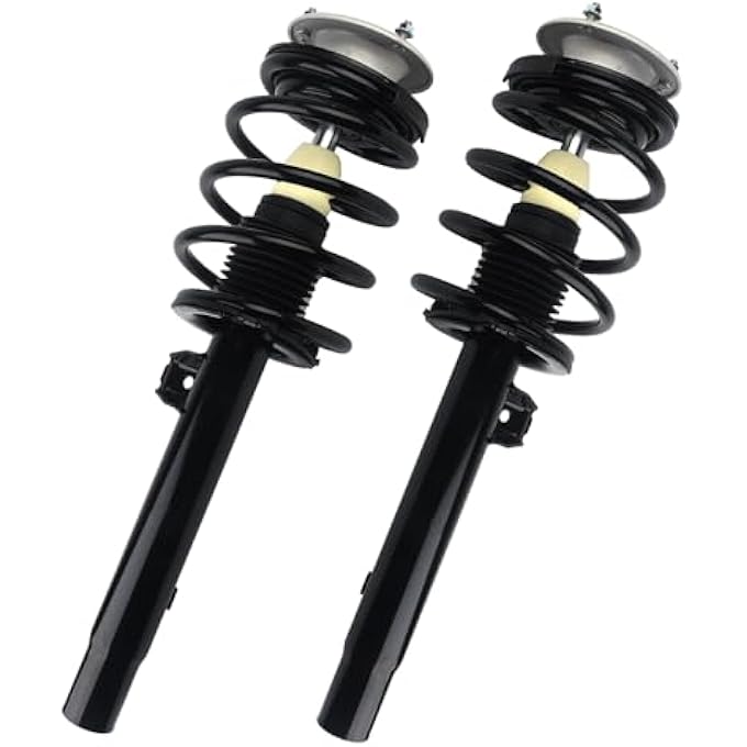 KUSATEC Front Pair Complete Struts Shock Absorber Fit For 20002005 Bmw 320I 323I 323Ci 325I 325Ci 328I 328Ci 330I 330Ci 171582 171581 Struts With Coil Spring Assemblies - Image 1