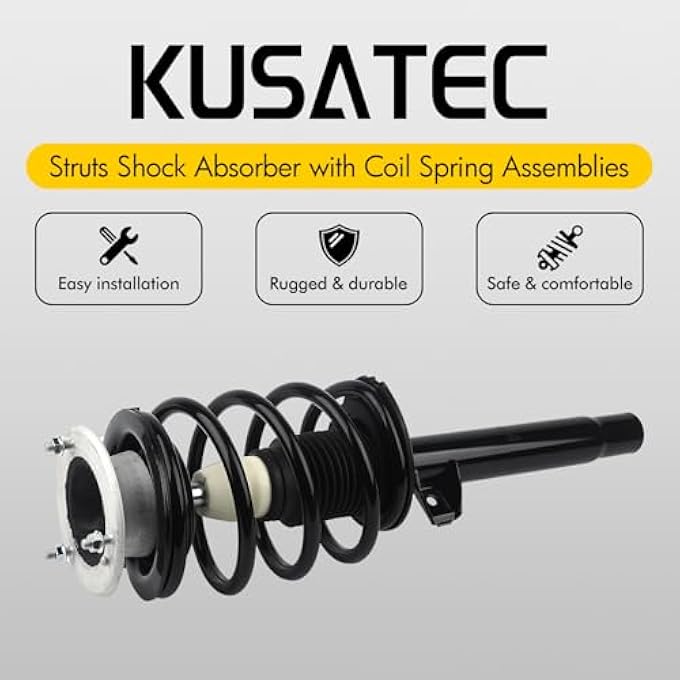 KUSATEC Front Pair Complete Struts Shock Absorber Fit For 20002005 Bmw 320I 323I 323Ci 325I 325Ci 328I 328Ci 330I 330Ci 171582 171581 Struts With Coil Spring Assemblies - Image 3