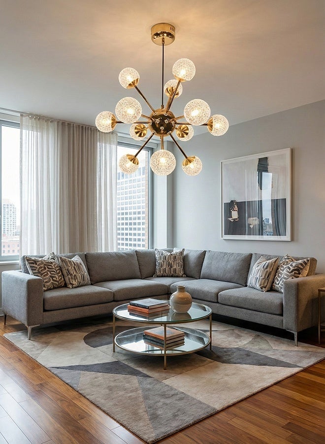 BUY4LESS -  Modern Lighting, Chandelier, Light, Light ball Special, Gold Color, 60x60 cm, Suitable for bedroom and living room, Adjustable height - Image 2