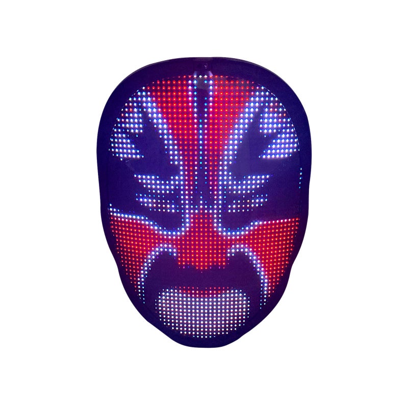 LED Glowing Toy Luminous Mask Cellphone APP Operated DIY Words Change Face Party Costume Dress Up Masquerade - Image 3