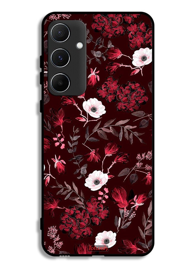 Tolwak Samsung Galaxy A55 5G Protective Case Cover Small Flowers And Tropical Leaves  - Image 1
