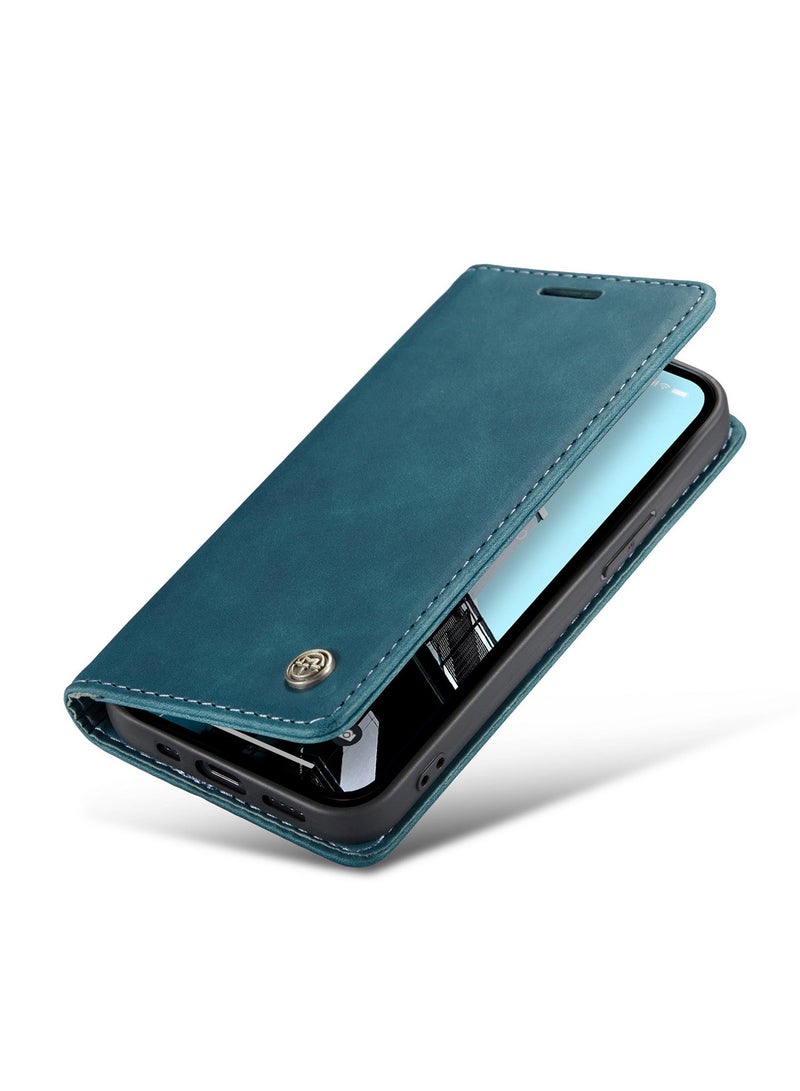 iPhone 15 Pro Leather Case Wallet Flip Cover Card Slots Magnetic Closure Stand Phone Holder Function Fold Shockproof Protective Full Protection Anti-drop Anti-scratch Accessory For iphone 15 Pro - Image 3