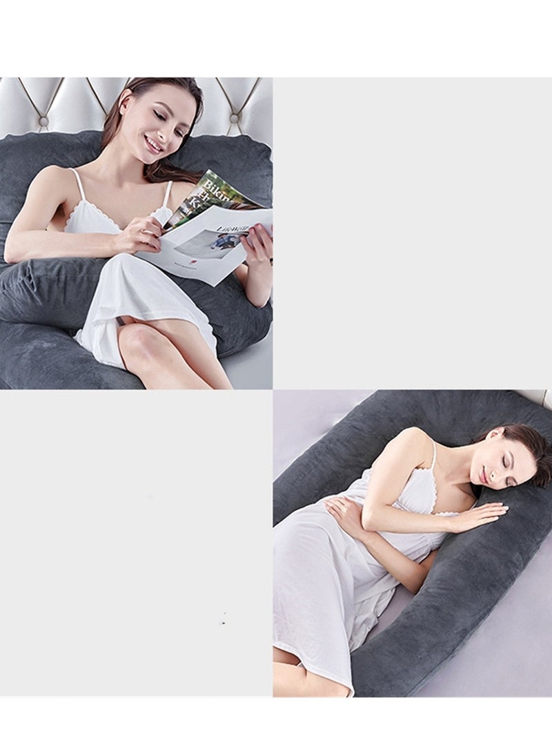 Multifunctional maternity pillow side sleeper pillow pure cotton removable and washable U-shaped nap pillow cushion - Image 4