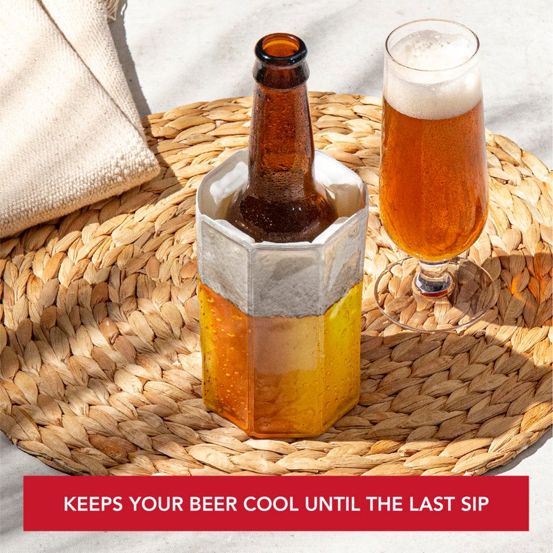 Vacu Vin Beer Cooler Sleeve - Flexible Bottle Chiller - Active Cooling Reusable Ice Sleeve - Fits Standard Beer Bottles - Portable Drink Cooler for BBQ, Travel & Outdoor Events - Image 3