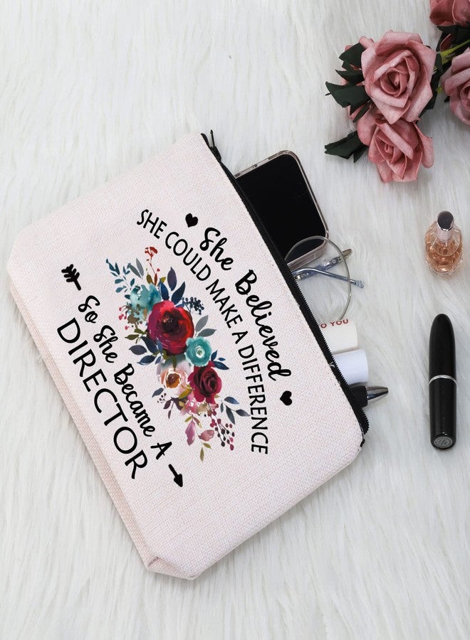 G2TUP Director Gift Makeup Bag - Movie Cosmetic Bag for Appreciation, Media Graduation - Zipper Travel Bag (White) - Image 4