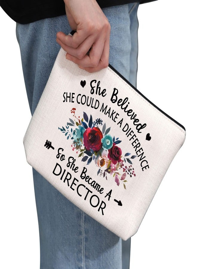 G2TUP Director Gift Makeup Bag - Movie Cosmetic Bag for Appreciation, Media Graduation - Zipper Travel Bag (White) - Image 2