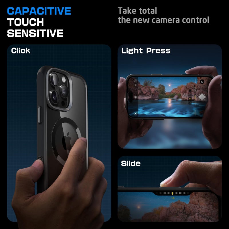 SUPCASE for iPhone 16 Pro Case with Camera Control Capture Button (Unicorn Beetle Mag), [Compatible with MagSafe] Slim Protective Magnetic Phone Case for iPhone 16 Pro 6.3'' 2024, Black - Image 2