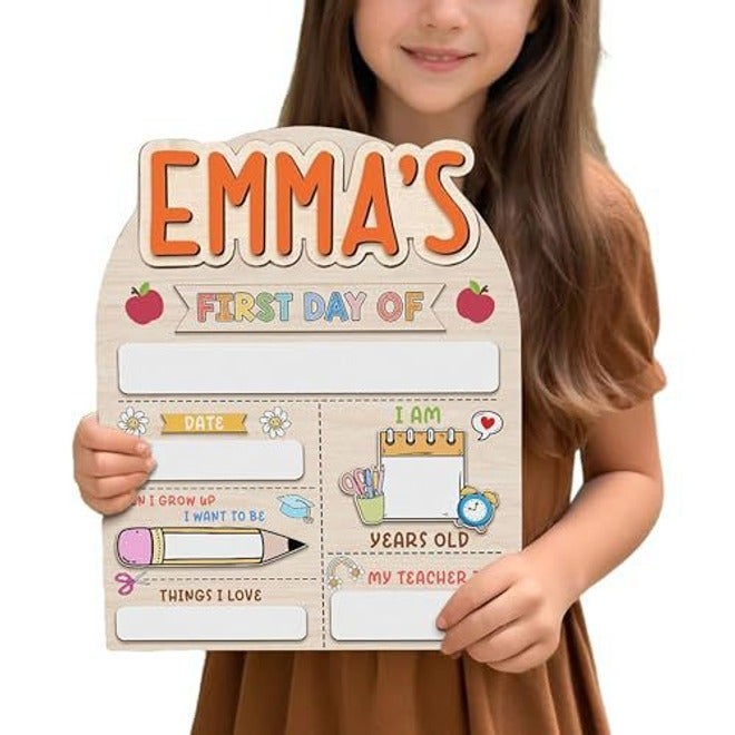 Personalized First Day of School Sign Back to School Sign