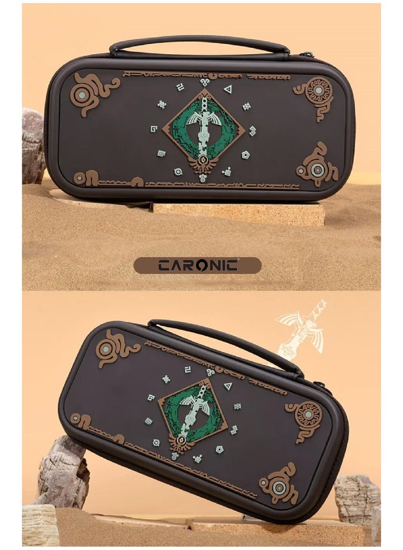 CARONIC حقيبة حمل سويتش متوافقة مع نينتندو سويتش ووحدة تحكم السفر عالية السعة وإكسسوارات OLED - Image 5