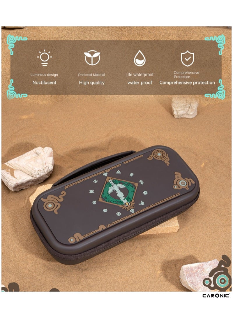 CARONIC حقيبة حمل سويتش متوافقة مع نينتندو سويتش ووحدة تحكم السفر عالية السعة وإكسسوارات OLED - Image 3