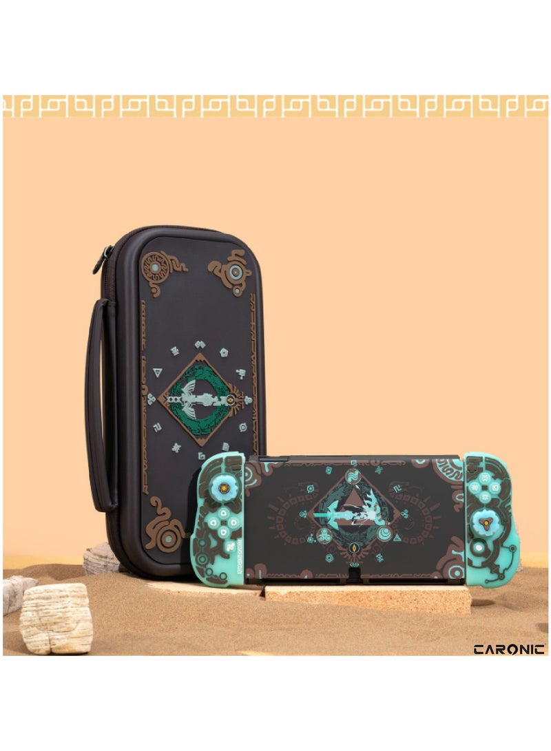 CARONIC حقيبة حمل سويتش متوافقة مع نينتندو سويتش ووحدة تحكم السفر عالية السعة وإكسسوارات OLED - Image 2