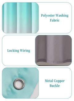 LEOKOR Gradual Change Shower Curtain Liner Fabric Shower Curtain Set with Grommet and Hooks for Bathroom  - Image 4