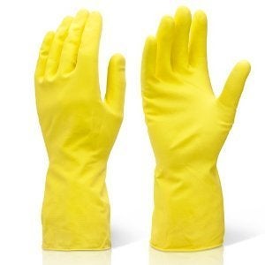 Ekon Ekon Combo of 2 Latex Non Slip Multipurpose Heavy Duty Reusable Safety Rubber Hand Gloves For Chemical Resistance Protective Lab Gardening Industrial Building Construction Agriculture Work Men Yellow  - Image 3