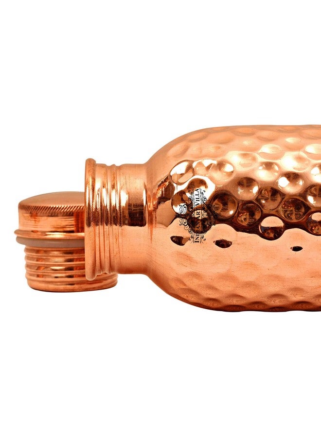 INDIAN ART VILLA Pure Copper Hammered Finish Bottle, Stoarage & Drinkware, Health Benefits, Volume-1000ML, Pack of 1 - Image 5