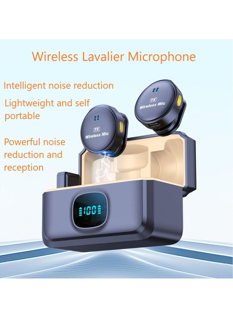 Captaintech Wireless Lavalier Mic Set - 20Hr Long Battery, Lavalier Microphone for Interview, Video, Podcast Vlog, 2.4 GHz Dual Noise Reduction Microphone for iOS Andriod - Image 3