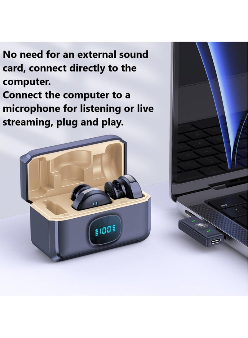 Captaintech Wireless Lavalier Mic Set - 20Hr Long Battery, Lavalier Microphone for Interview, Video, Podcast Vlog, 2.4 GHz Dual Noise Reduction Microphone for iOS Andriod - Image 4