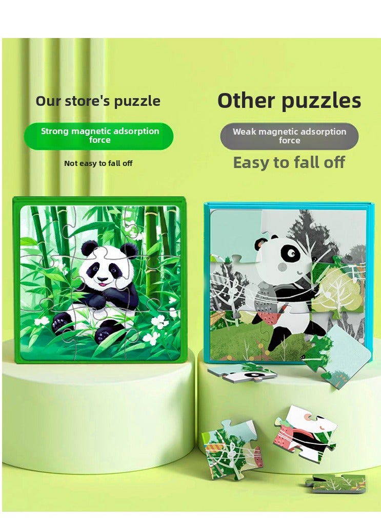 لغز مغناطيسي سحري 3 في 1 (عالم الحيوانات) - لعبة تعليمية للأطفال قابلة للطي - Image 3