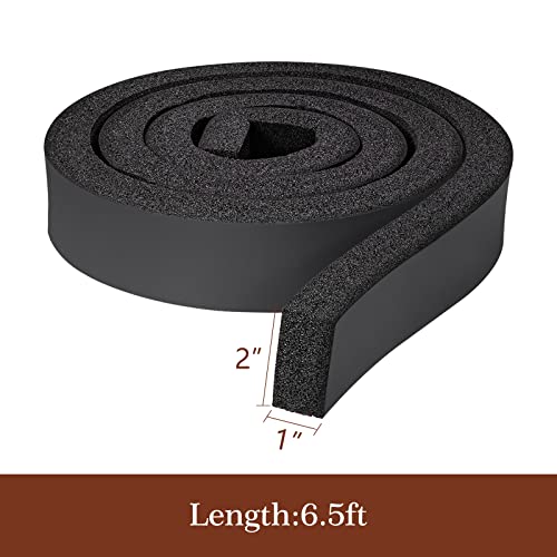 Yotache Open Cell Foam Air Conditioner Insulation Seal Strip 2"x1", Non-Adhesive Air Conditioning Weather Strip, 6.5 Feet Long - Image 2