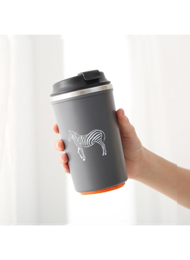 Personalized Water Cup Stainless Steel Liner Push Cup Long And Short Milk Tea Magic Cup Wholesale-Color:Romantic Powder-Capacity:350  - Image 4