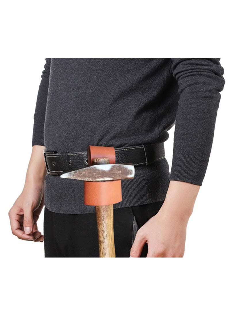 Sanseenia Hammer Holster, Hammer Holder for Tool Belt, Hatchet Holster with Belt Loop, Axe Hammer Loop for Belt, Multi Tool Hammer Holder, Small Hammer Hatchet Carrier Holster (Brown)  - Image 5