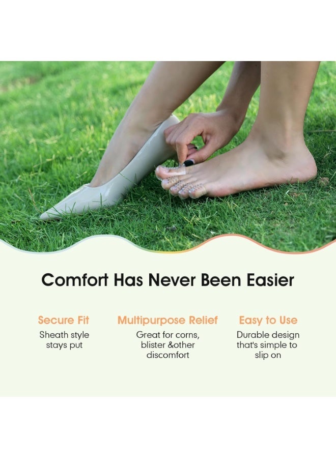 general 5 Pcs Silicone Toe Protector Women High Heels - Anti-Friction Dual Size Big & Little Toe Covers for Blisters and Pain Relieve - Clear & Breathable Toe Sleeves for All-Day Comfort - Image 3