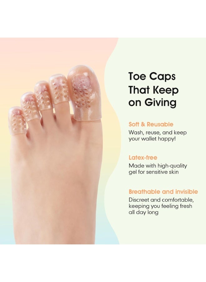 general 5 Pcs Silicone Toe Protector Women High Heels - Anti-Friction Dual Size Big & Little Toe Covers for Blisters and Pain Relieve - Clear & Breathable Toe Sleeves for All-Day Comfort - Image 5