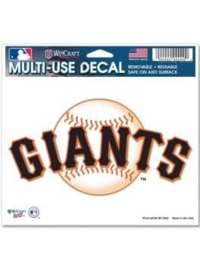 WinCraft Wincraft MLB San Francisco Giants Multi-Use Colored Decal, 5" x 6" 
