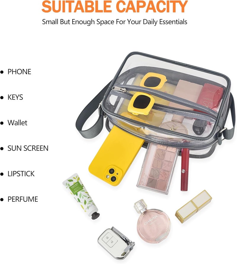 MAYTREE Clear Bag for Stadium Events Clear Messenger Bag Suitable for Concert Outfits and Sports Events - Image 5
