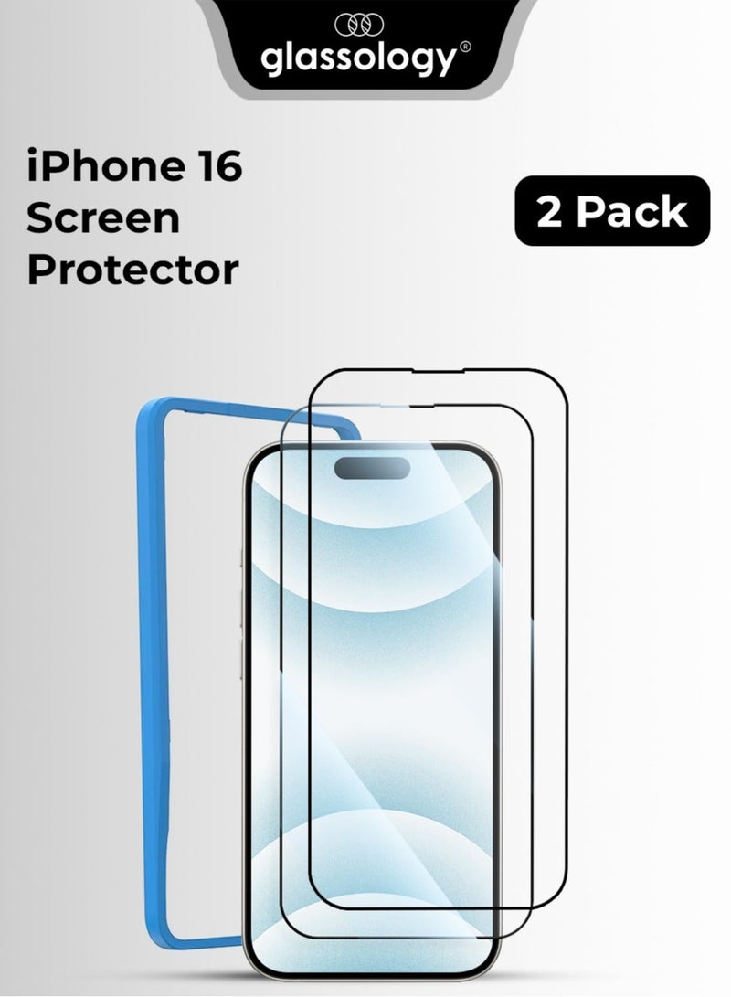 glassology iPhone 16 Plus 360° Rotate Ring Stand MagSafe Case with  2 Pack screen Productor - Image 2