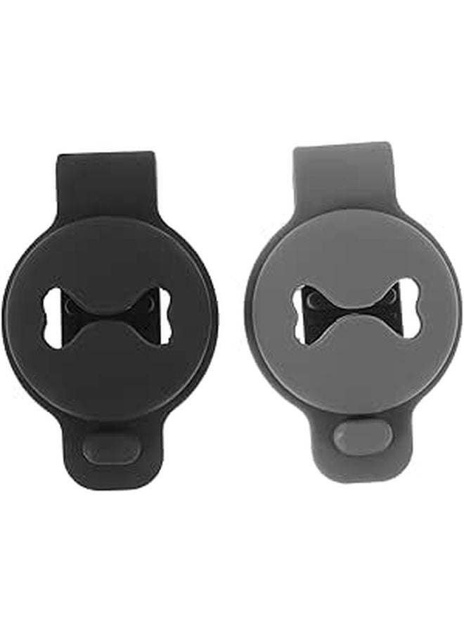 2Pcs Grey Dog Bone Pattern Protective Case Holder Cover for Pets Cats Dogs - Image 1