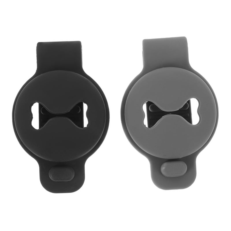 2Pcs Grey Dog Bone Pattern Protective Case Holder Cover for Pets Cats Dogs - Image 2